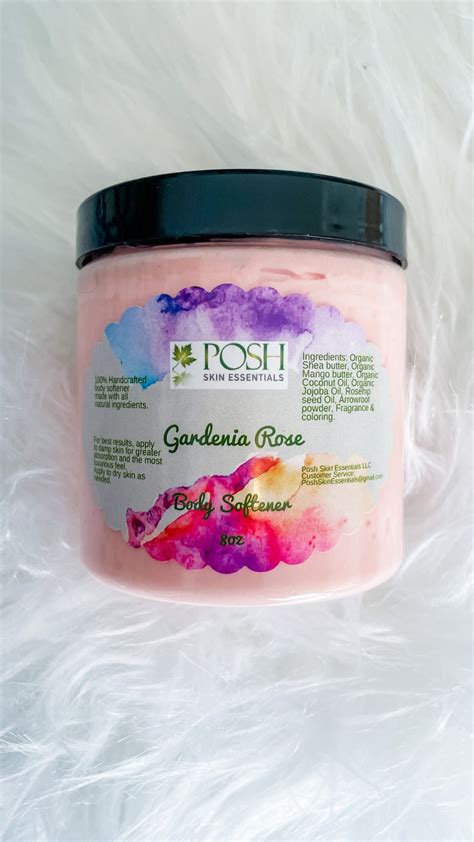 All Natural 100 Body Butter Body Softener Moisturizer Gardenia Rose Etsy