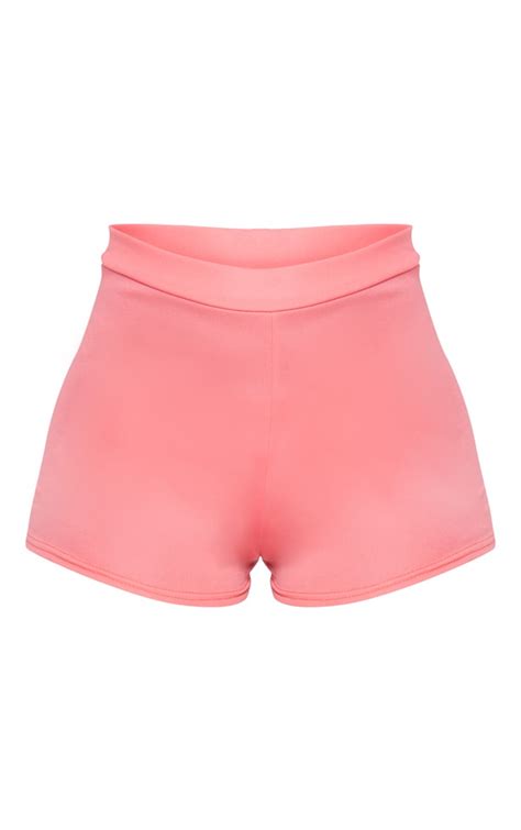 Pink Jersey High Waisted Hot Pants Shorts Prettylittlething Usa