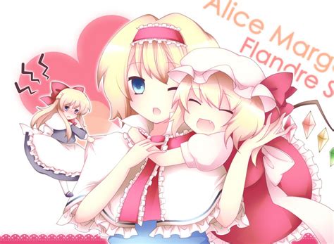 Flandre Scarlet Alice Margatroid And Shanghai Doll Touhou Drawn By