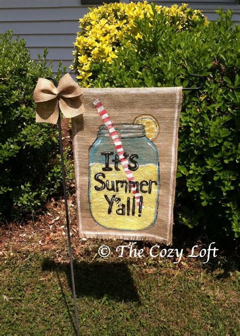 Check spelling or type a new query. Lemonade It's Summer Y'all Country Mason Jar Burlap Garden ...