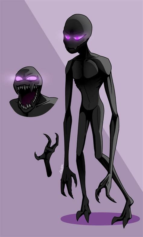 A Quick Digitalized Drawing Of A Previous Sketch Of An Enderman Minecraft