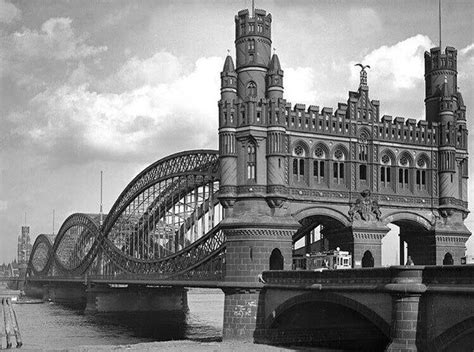 The Original Neue Elbbrücke Bridge From 1887 1959 In Hamburg