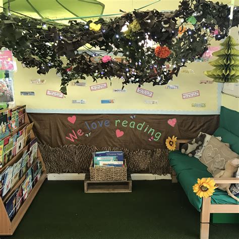 Woodland Book Corner Eyfs Nursery Reception Reading Corner Classroom