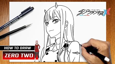 How To Draw Zero Two From Darling In The Franxx Youtube