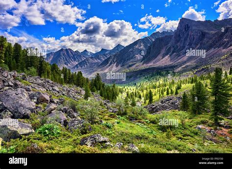 Beautiful Mountain Terrain In Eastern Siberia Eastern Sayan Russia
