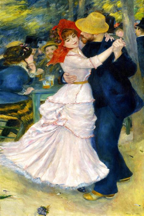Dance At Bougival By Pierre Auguste Renoir Pierre Auguste Renoir