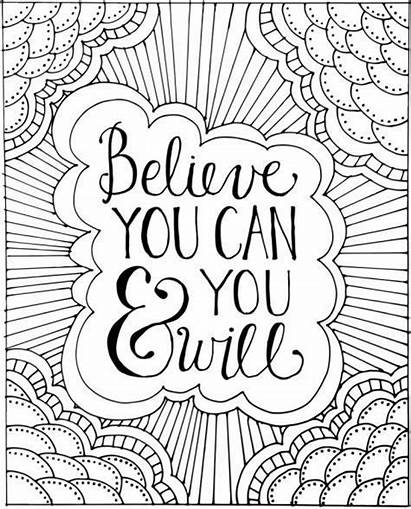 Positive Colouring Health Mental Coloring Adult Quotes