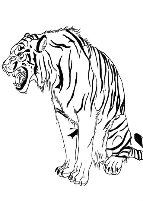 Tigre Para Colorear Dibujosparacolorear Eu C F