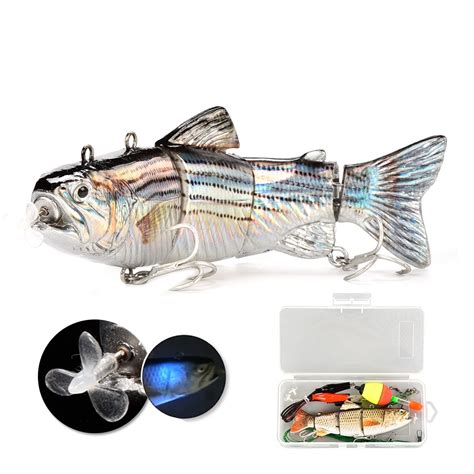 Automatic Swimming Fishing Lure Robotic Bait Electronic Jointed Swim