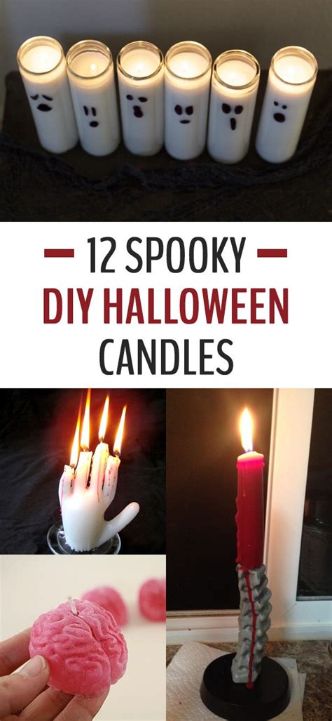 12 Spooky Diy Halloween Candles Halloween Candles Halloween Diy Diy