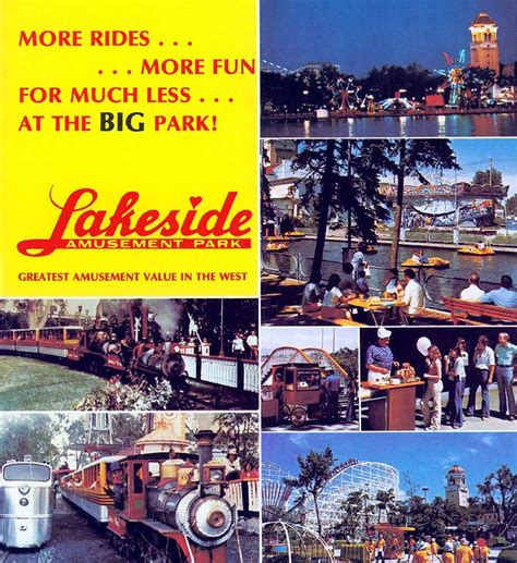 Theme Park Brochures Lakeside Amusement Park Brochure 1980 Theme Park