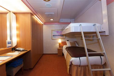 Interior Cabin With Bunk Beds On Carnival Splendor Cruise Ship Cruise