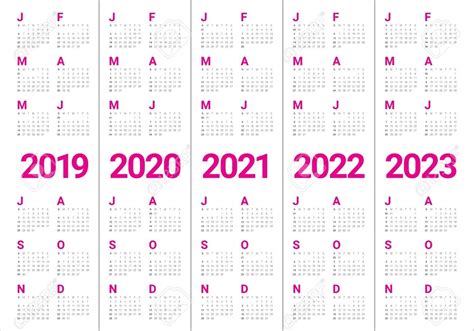 Calendars 2019 2020 2021 2022 2023 Calendar Inspiration Design