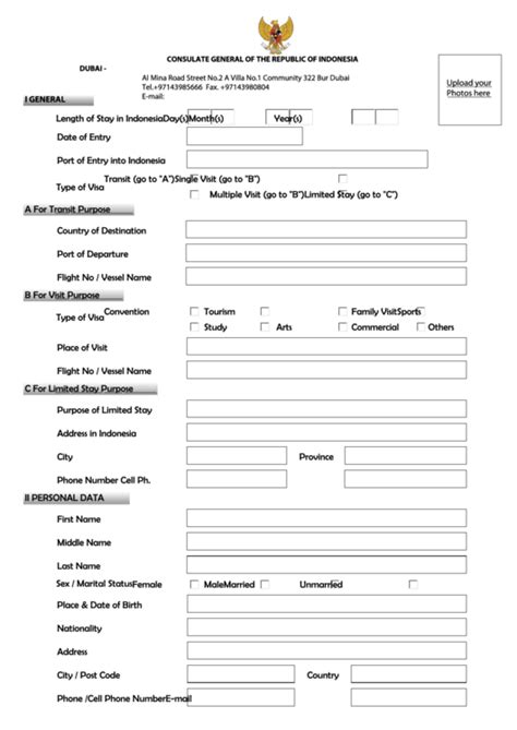 The internal revenue service (irs) makes it simple to download and print tax forms. Fillable Indonesia Visa Application Form printable pdf ...
