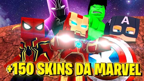 150 Skins Da Marvel No Mcpe Minecraft Pocket Edition Youtube