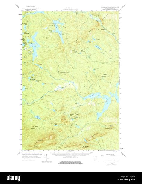 Maine Usgs Historical Map Penobscot Lake 460736 1956 62500 Restoration