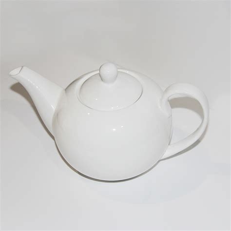 Plain White Porcelain Teapot Cup