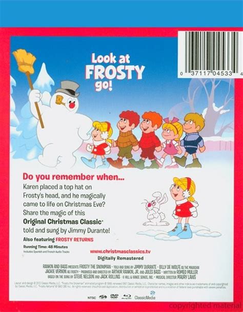 Frosty The Snowman Blu Ray Dvd Combo Blu Ray 1969 Dvd Empire