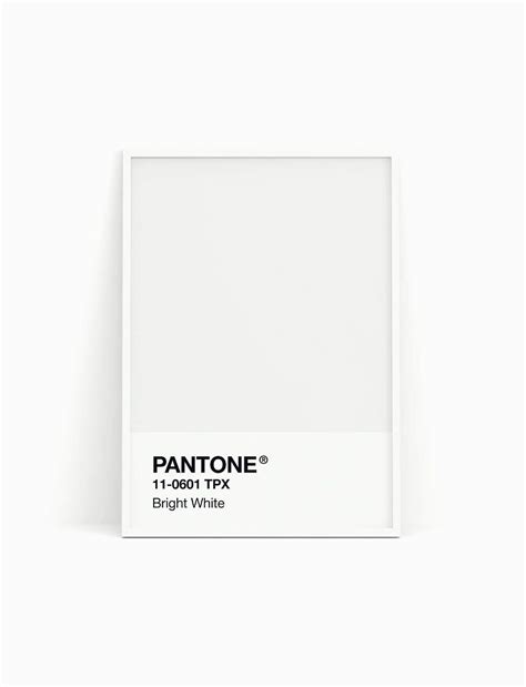 Pantone Print Pantone Poster Pantone Bright White Etsy In