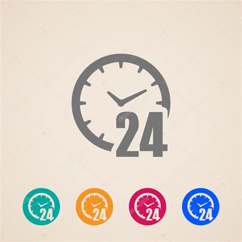 Open 24 Hours A Day Icons Stock Vector By ©maximmmmum 35136237