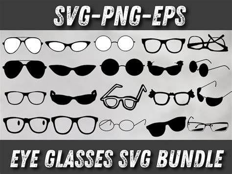 Eyeglasses Svg Bundle Sunglasses Svg Bundle Eyeglasses Cut File Vector Eyeglasses Clipart