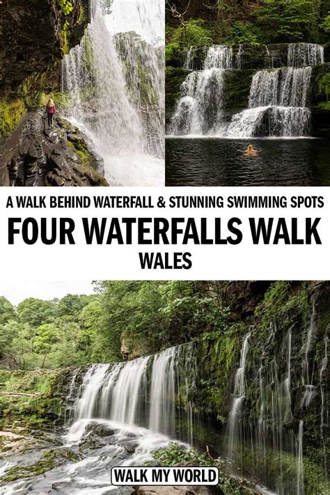 Four Waterfalls Walk A Walk Behind Waterfall And Stunning Wild Swimming
