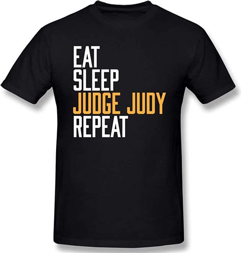 Kingkayglc Black Funny Tee Eat Sleep Judge Judy Repeat Men