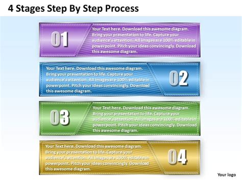 1013 Busines Ppt Diagram 4 Stages Step By Step Process