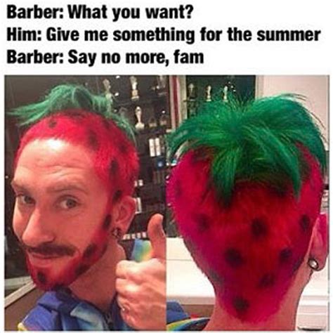 These hair pros and youtubers share simple tricks for cutting bangs, layers, short bobs if split ends are fuzzing up your style but you don't want to lose any length (or if you don't trust yourself to give yourself a real haircut #relatable), this. BARBER MEMES image memes at relatably.com