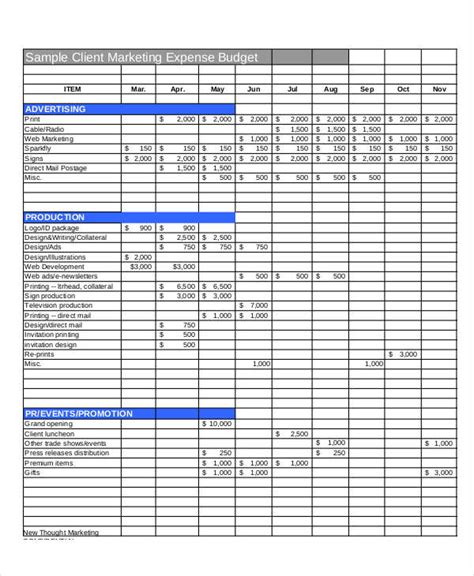 16 Marketing Budget Templates Free Sample Example Format Download