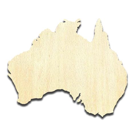 Australia Laser Cut Out Unfinished Wood Shape Craft Supply • Cosmic