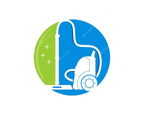 Premium Vector Vacuum Cleaner With Circle Logo