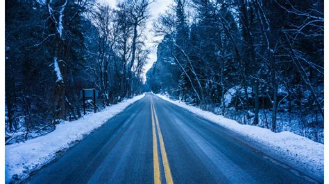 Icy Winter Road Wallpapers 1280x720 577202