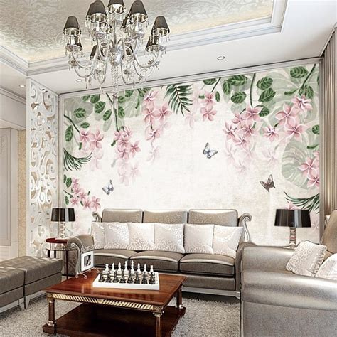 Looking for removable wallpaper (aka temporary wallpaper)? beibehang Retro floral background murals Mural Wallpapers ...