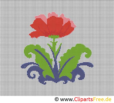 Pixel stitch fotos kostenlos in kreuzstich stickmuster umwandeln. Blume Stickvorlage Kreuzstich kostenlos