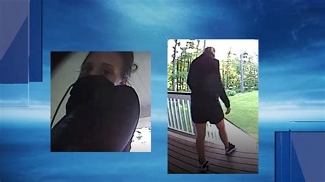 Woman Caught On Camera Peering Through Window And Hiding Face Police