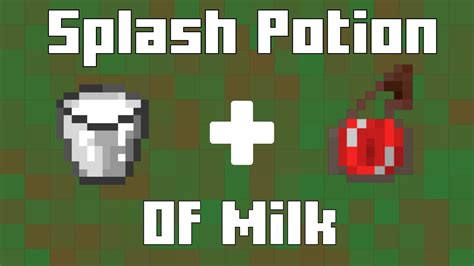 Splash Potion Of Milk Minecraft Invention Youtube