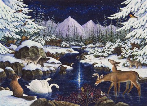 Lynn Bywaters Christmas Night Holiday Decor Christmas Xmas Snow