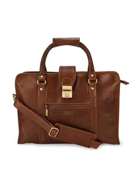 Buy Online Brown Leather Laptop Bag From Bags For Men By Muffa For