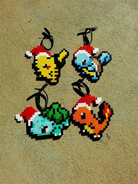 Zelda Ornaments Pokemon Christmas Ornaments Hama Beads Christmas