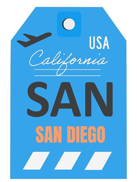 San Diego Airport Sticker By Airportstickers K G Redbubble