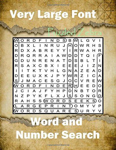Very Large Font Word And Number Search By Puzzled Zebra Goodreads