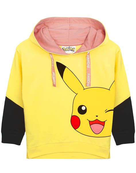 Pokemon Hoodie Pikachu Yellow Multicoloured Kids Girls Fashion Sweater