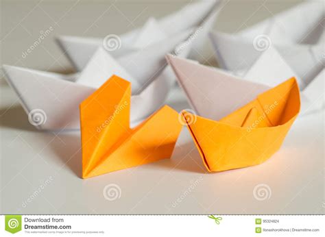 Origami Ships And Plane Stock Photo Image Of Ship Hand 95324824