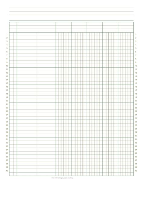 Free Printable Column Ledger Paper Get What You Need