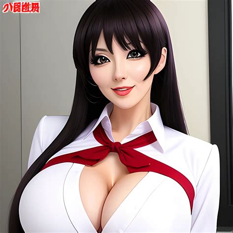 Cute Anime Girl Big Boobs School Uniform Arthub Ai