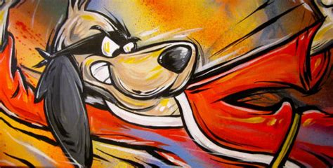The conniving cowboy tin nose frames hong kong phooey for the theft of a rare map to the lost dutchman mine from a museum. hong kong phooey on Tumblr