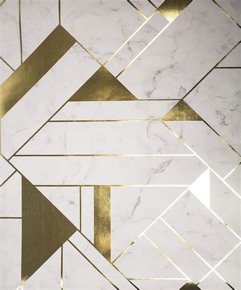 Gold And White Geometric Wallpapers Wallpaper Cave