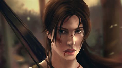 1600x900 Lara Croft In Tomb Raider Art 1600x900 Resolution Hd 4k Wallpapers Images Backgrounds