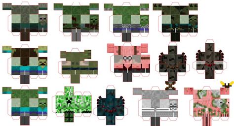 Papercraft Invasion Mod Game Minecraft Printables Paper Crafts
